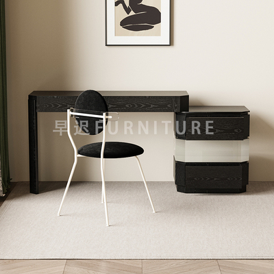 早迟法式中古风全实木梳妆台