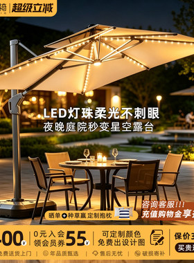 【灯珠款】遮阳伞户外庭院伞