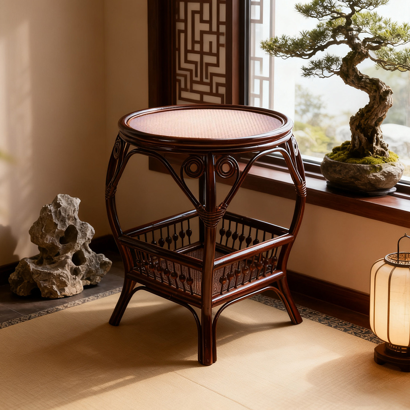 藤编圆形小桌子阳台休闲印尼真藤方形茶几简约现代客厅小户型家用,住宅家具,茶几,淘宝优惠券,粉丝福利购,淘宝优惠卷