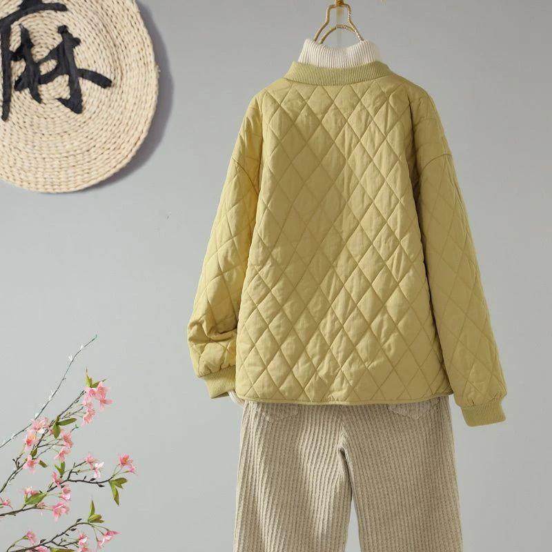 夹棉外套女2025菱格冬季新款短款宽松时尚纯色轻薄款棉服棉衣,女装/女士精品,棉衣/棉服,淘宝优惠券,粉丝福利购,淘宝优惠卷