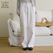 休闲百搭通勤长裤 Letter 女 2025春季 新款 from moon柔软纯棉阔腿裤