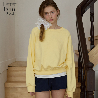 张佳宁同款丨Letter from moon经典款纯棉卫衣25夏季款休闲上衣女