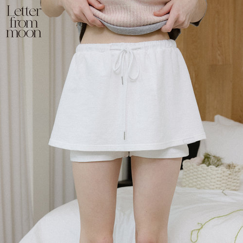 鞠婧祎同款丨Letter from moon 2025秋季新款A字裙裤半身短裙显瘦