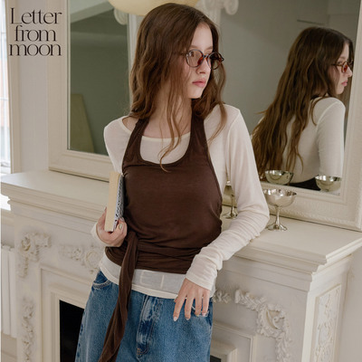 单眼皮妮可同款修身长袖T恤