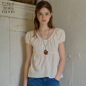 2025夏新款 上衣女 from moon甜美蕾丝衬衫 哈妮克孜同款 Letter