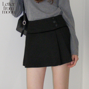 半身裙2024年秋冬新款 moon女式 迷你蝴蝶结性感百褶裙 from Letter