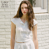 from moon休闲简约短袖 女2025年夏季 Letter 新款 纯棉百搭舒适上衣