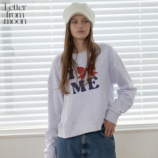 款 Letter 卫衣女秋季 moon蝴蝶结美式 上衣 from