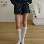 刘些宁同款 女25春款 Letter from moon花纹华夫格短裤 休闲裤 子