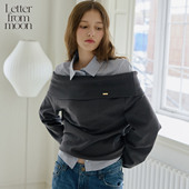 Letter from moon露肩运动衫 半途鹅飞同款 25秋款 性感风内搭上衣