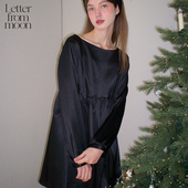 Letter from moon迷你连衣裙自然可爱绸缎公主裙