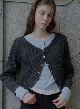 张予曦同款丨Letter from moon温柔复古羊毛开衫24秋款毛衣