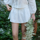 允仔同款 Letter from moon小白裙25春日新款 蕾丝迷你裙