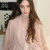 款 Letter 宽松设计感毛衣女 高级感V领羊毛开衫 冬季 from moon