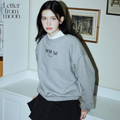 女简约款 Letter 短款 刺绣套头衫 from moon三重蝴蝶秋季