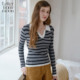 V领设计感针织衫 王楚然 from moon条纹修身 卢昱晓同款 Letter