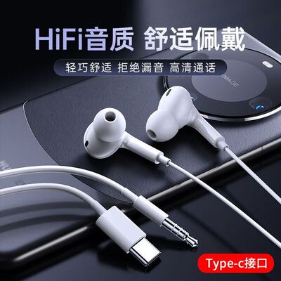 Type-C解码全入耳带麦有线耳机