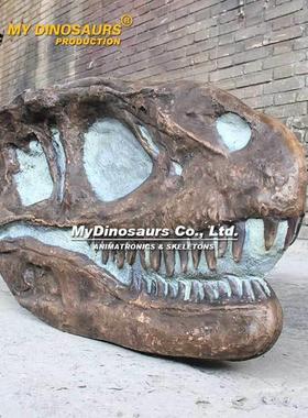 主题公园游乐场展览生物化石博物馆室内装饰 永川龙恐龙头骨骨架