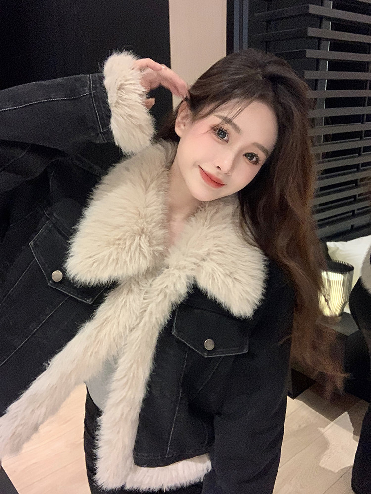 加厚夹棉毛绒牛仔棉服外套女春秋2023新款爆款冬季高级感棉袄上衣,女装/女士精品,棉衣/棉服,淘宝优惠券,粉丝福利购,淘宝优惠卷