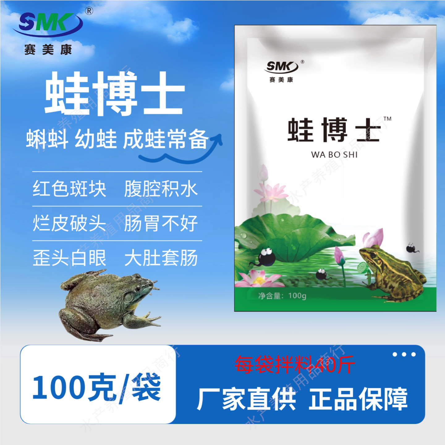 赛美康蛙博士蛙歪头白眼胃肠发红图片