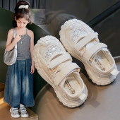 2026夏季 女童包头凉鞋 新款 中大童网面运动鞋 ABC 软底白鞋 Fans童鞋