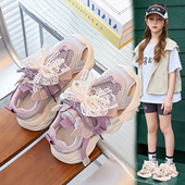 小女孩软底包头凉鞋 ABC 2025夏季 新款 Fans女童鞋 子镂空单网运动鞋