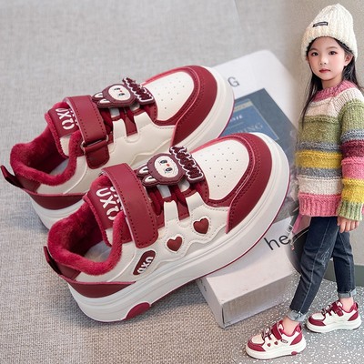 ABC Fans女童拉布布加绒棉鞋时尚板鞋2025秋冬新款儿童二棉运动鞋