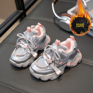 二棉鞋 ABC 中大童软底休闲鞋 2025秋冬新款 Fans女童加绒二棉运动鞋