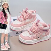 女孩鞋 ABC 子 运动鞋 2025秋冬新款 Fans拉布布女童高帮板鞋 卡通时尚