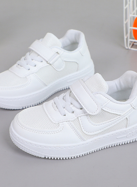 ABC Fans儿童小白鞋女2025春秋新款中大童软底板鞋女童白色运动鞋