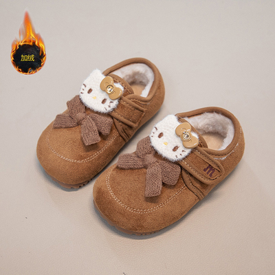 ABC Fnas女童加绒棉鞋加厚儿童保暖鞋子2025冬季新款小女孩勃肯鞋