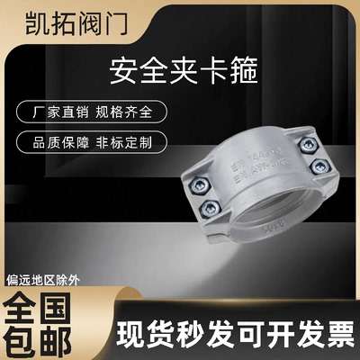 304不锈钢安全夹卡箍双螺栓管夹管箍油管抱箍DIN2817钢丝软管喉箍