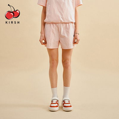 KIRSH樱桃极简风宽松运动休闲短裤女夏季外穿松紧腰轻薄舒适女裤