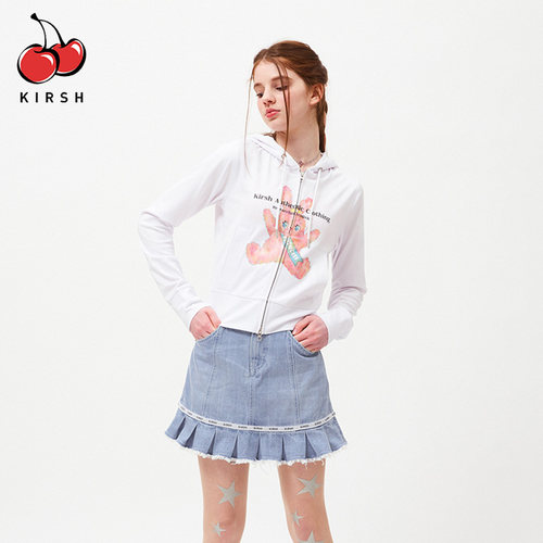 kirsh修身卡通兔子拉链薄外套