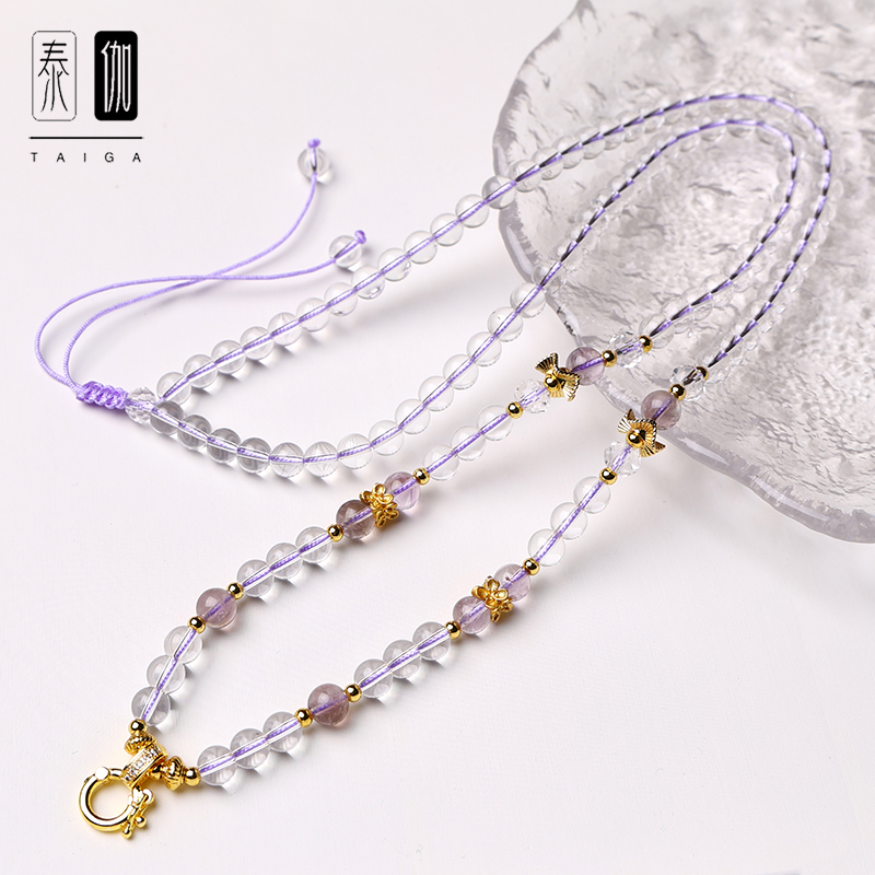 泰国佛牌链子水晶珠链子万能扣