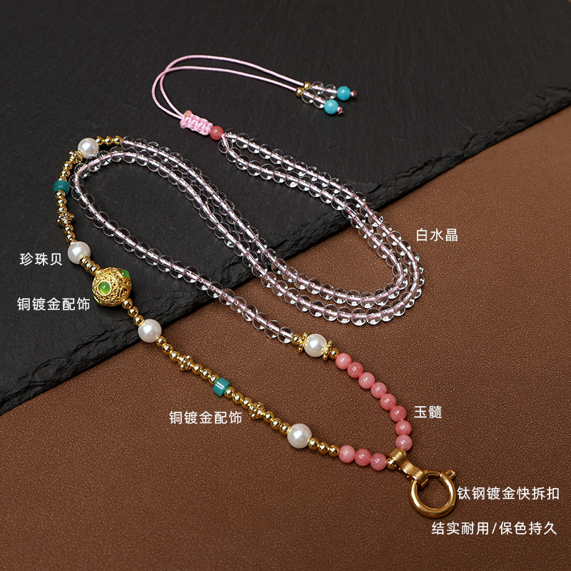 甜美4毫米细圆珠链女唐卡佛牌链