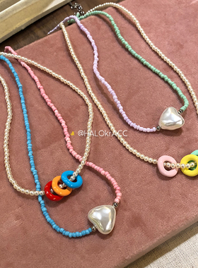 HALOkrACC韩国马卡龙奶油项链