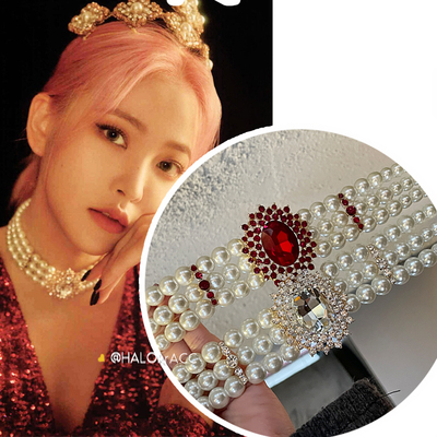 HALOkrACC韩代yeri宝石颈链