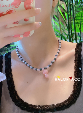 HALOkrACC韩国糖豆小蘑菇项链