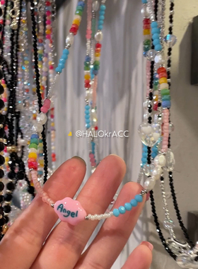 HALOkrACC韩代奶糖angel项链