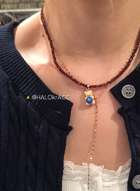 HALOkrACC韩代M豆抱抱熊项链