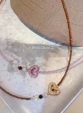 HALOkrACC韩国爱心转转项链