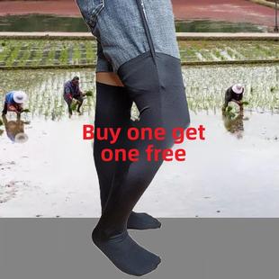 下田插秧袜子防蚂蟥防水蛭插秧袜种田长筒袜防蚊虫螺农民下地干活