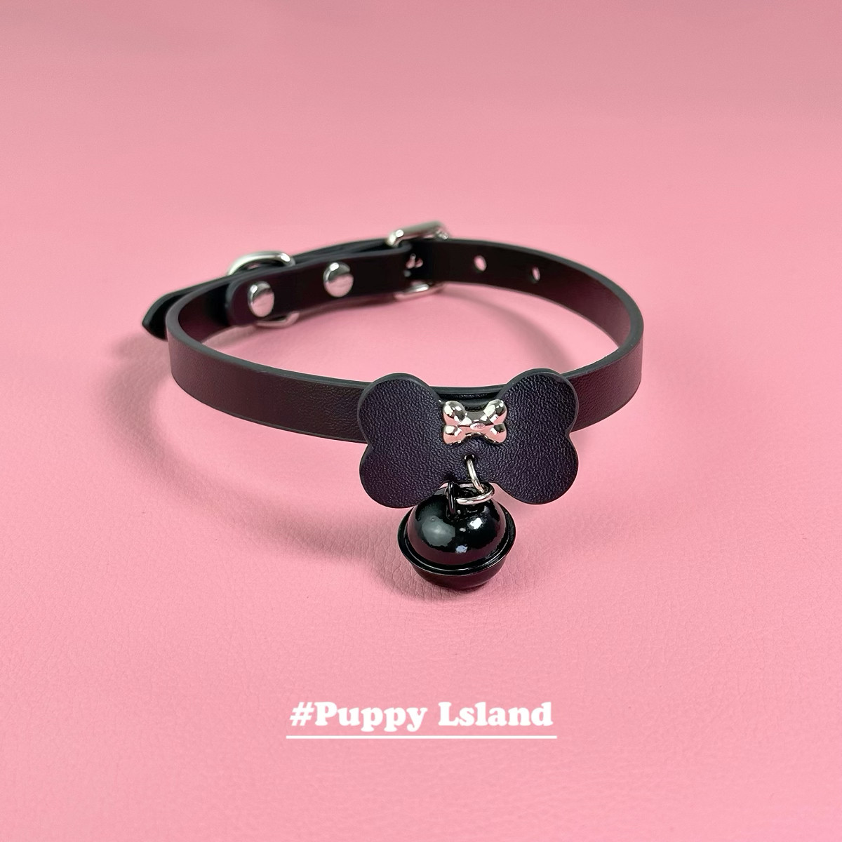 Puppy*真皮项圈女choker牛皮带牵引定制外出饰品锁骨链可刻字