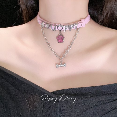 小狗日记*PUPPY小骨头choker亚文化cosplay颈链饰品小众Kitty手环