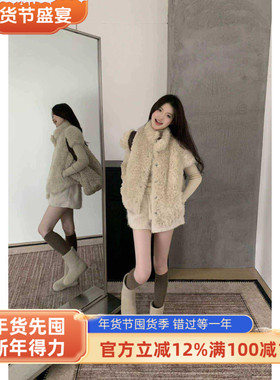 grapestone葡萄籽韩系氛围感天花板加厚保暖时尚坎肩款短外套