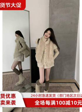 grapestone葡萄籽韩系氛围感天花板加厚保暖时尚坎肩款短外套