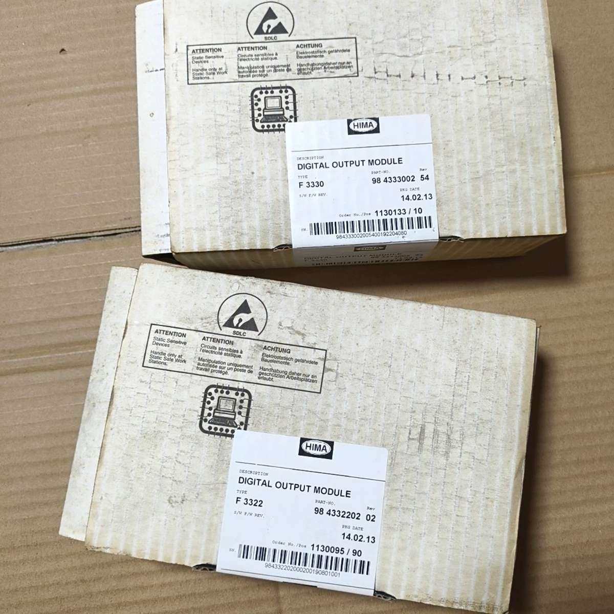 HIMA黑马数字输出模块，型号F3330和F3322，原装正