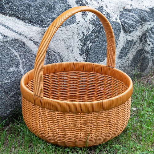 手工圆形菜篮子特大塑料鸡蛋专用