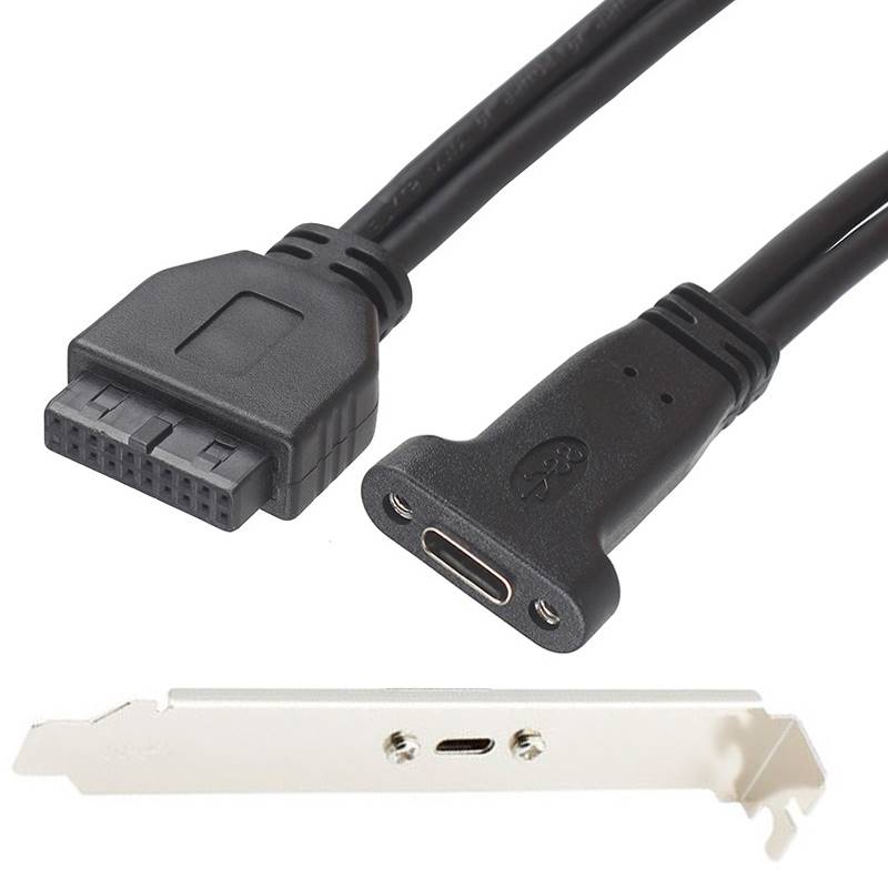 NFHK主板20p台式USB3.1USB-CTypeC母转3.019pin公头延长线U